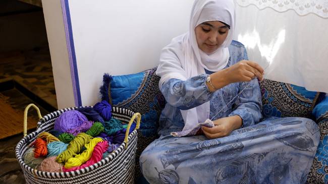 Moroccan women embroider ‘art with purpose’
